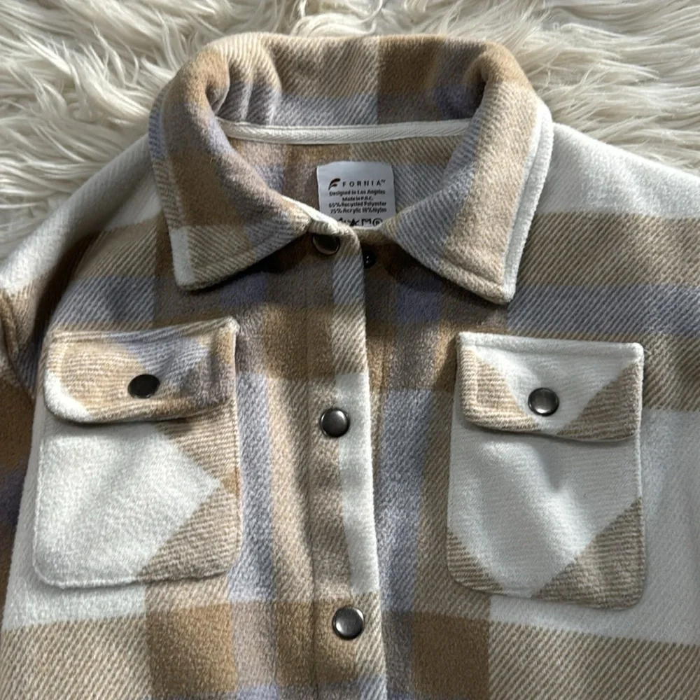 Stylish Girls' Plaid Jacket